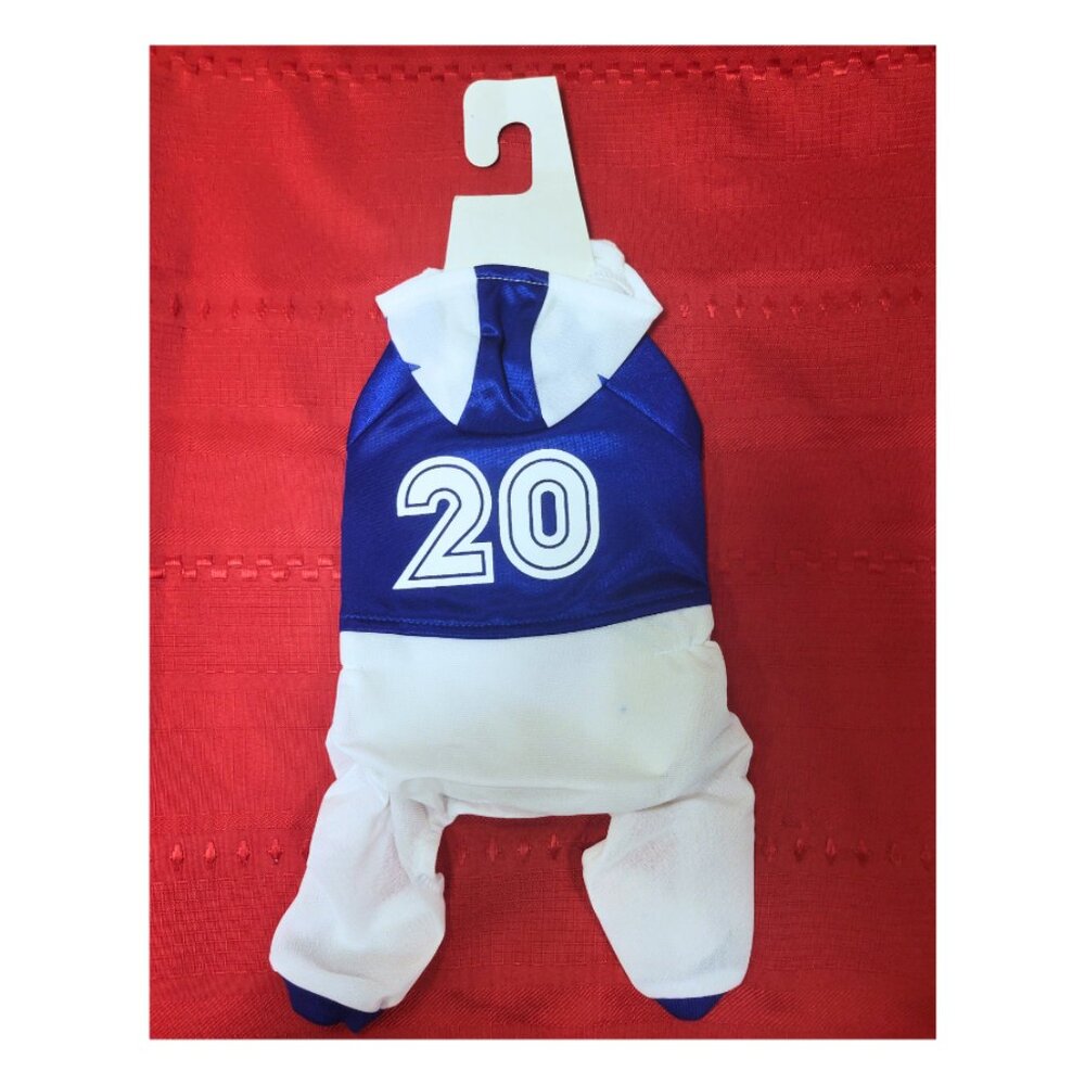 PAMPET / Puppe Love Dog Costume, Football Player, Blue SZ 3 - Picture 2 of 8